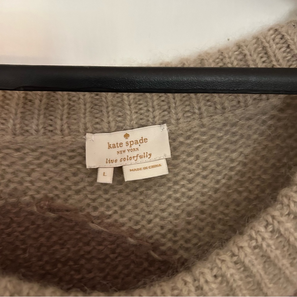 Kate Spade Deco Rose Mohair Blend Sweater - Large - Picture 4 of 5